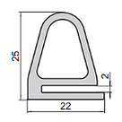 е-образный силиконовый уплотнительный профиль