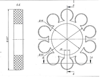 производство упругих вставок с круглыми лучами для муфт