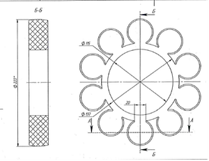 производство упругих вставок с круглыми лучами для муфт