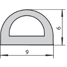 D-образный силиконовый профиль