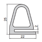 е-образный силиконовый уплотнительный профиль