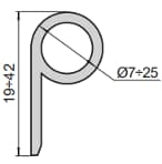 Р-образный силиконовый уплотнительный профиль