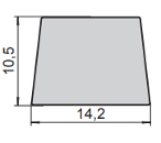 Силиконовый уплотнительный профиль трапециевидного сечения