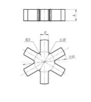 производство упругих вставок с прямыми лучами для муфт